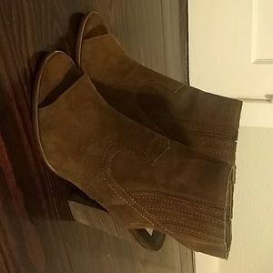Open toe booties